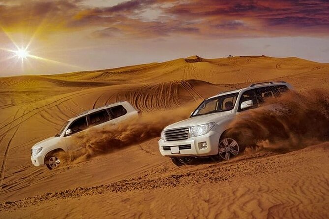 Dubai Desert Safari With BBQ dinner - Camel riding, sandboarding, henna, and shisha