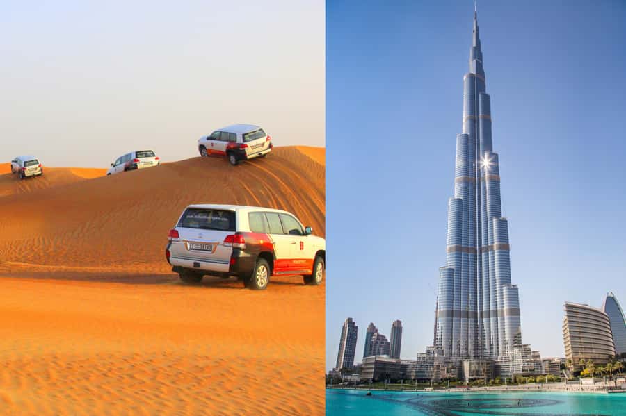 Dubai Desert Safari with Burj Khalifa (Ticket Only) - Two Dubai experiences in one long day