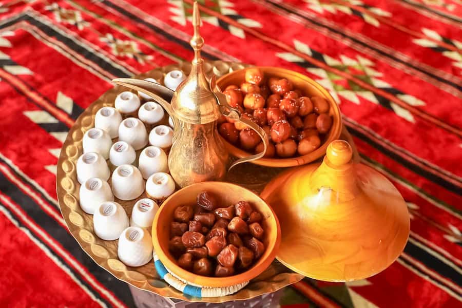 Dubai: Desert Safari with Camp, Dinner, & Optional Overnight - Dinner with Arabian, Emirati, and Moroccan flavors