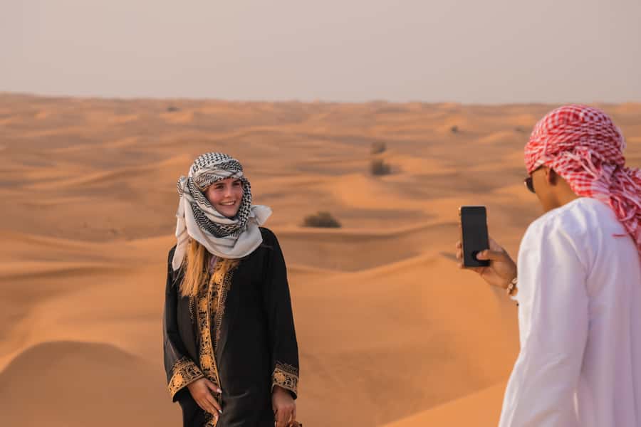 Dubai: Desert Safari with Camp, Dinner, & Optional Overnight - Sunrise camel trek and Arabic breakfast