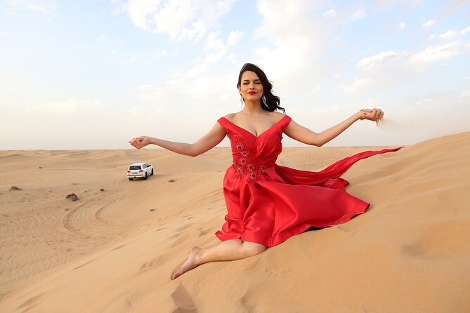 Dubai Desert Safari with Desert Camp Dinner, Camel Ride & Shows - Arriving at Caravanserai Desert Camp