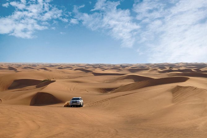 Dubai Desert Safari with Dune Bashing, Camel Rides & BBQ - Belly dancing and Tanoura performance