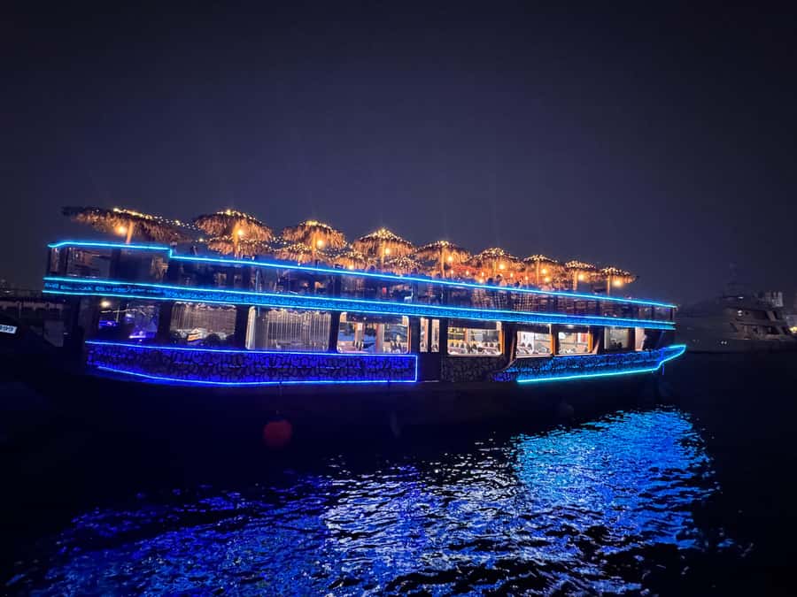 Dubai Dhow Cruise Creek,Marina Shows,Buffet & Drinks options - Two Dubai waterways, two different evenings