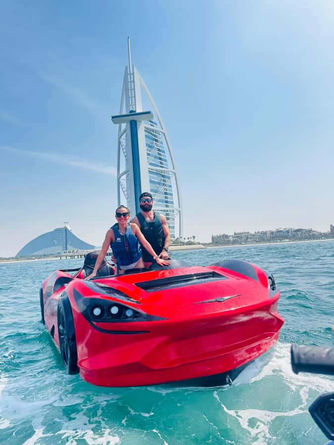 Dubai: Dubai Marina Jetcar Ride - The Palm Jumeirah and Atlantis route