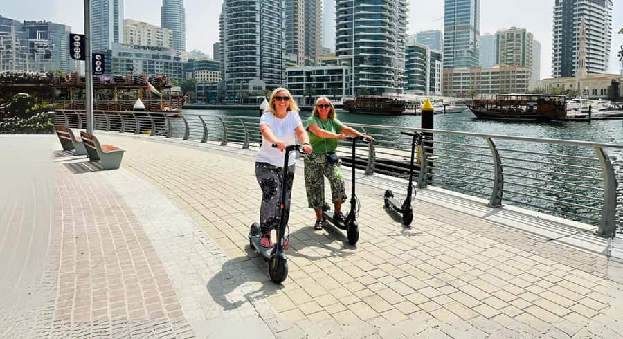 Dubai: E-Scooter Guided Tour of Marina, JBR & Bluewaters - Address Beach Resort and JBR bring beach life into the route