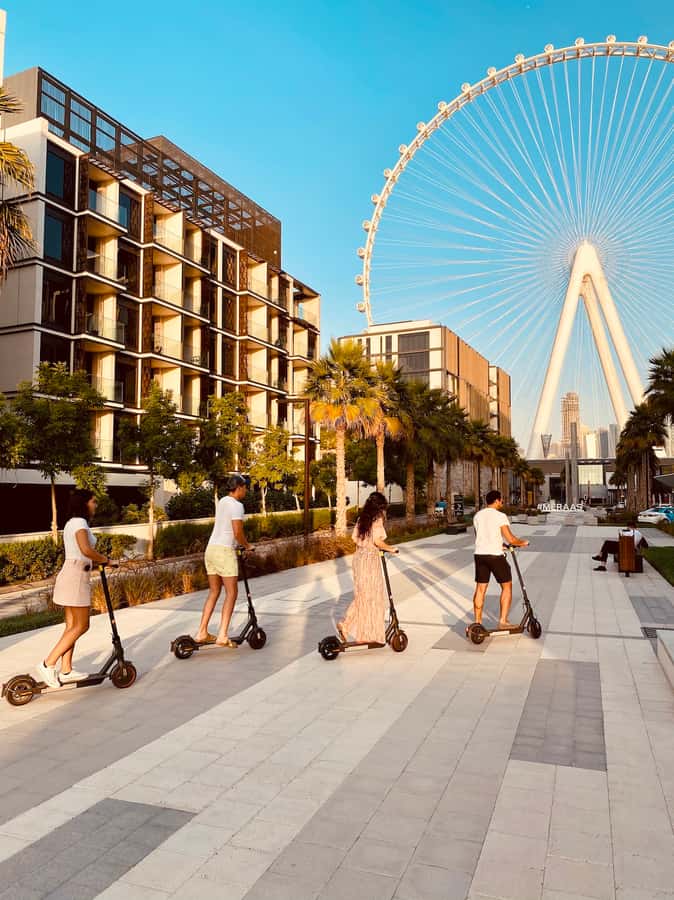 Dubai: E-Scooter Guided Tour of Marina, JBR & Bluewaters - Small stops add texture to the big sights