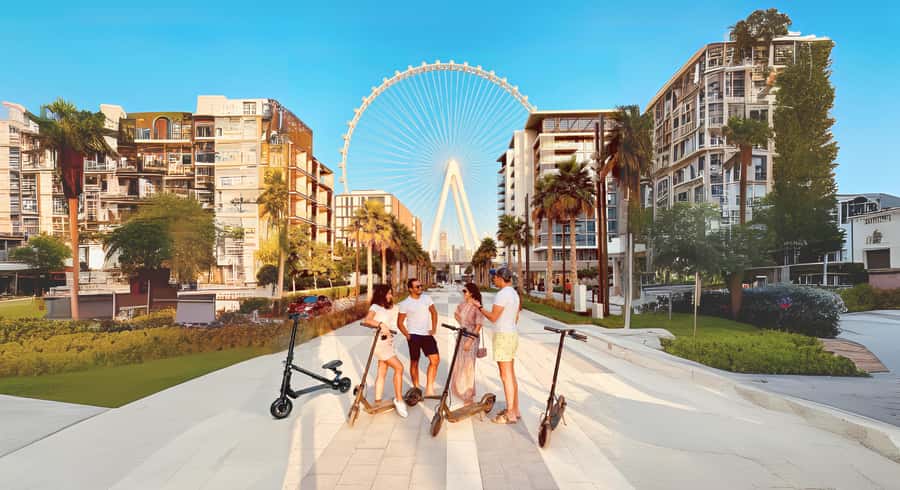 Dubai: E-Scooter Guided Tour of Marina, JBR & Bluewaters - Dubai Marina begins the story