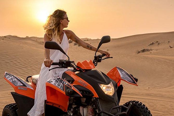 Dubai Evening 4x4 Desert Safari ATV Bike ,Camel Ride , BBQ Dinner - Dune bashing brings the first real rush