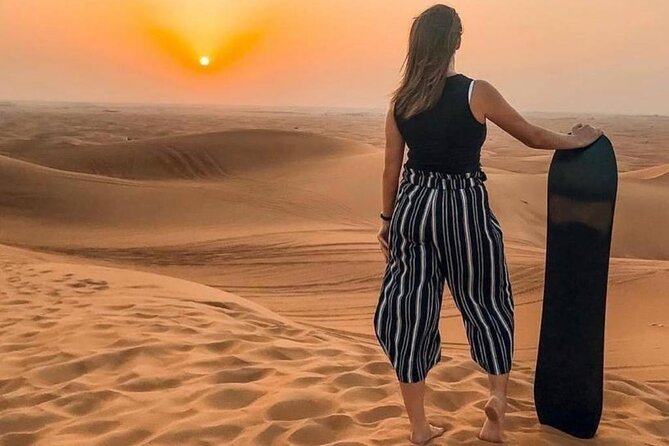Dubai Evening Desert Safari With BBQ Dinner at Arabian Heritage - Sunset photos and the short camel ride