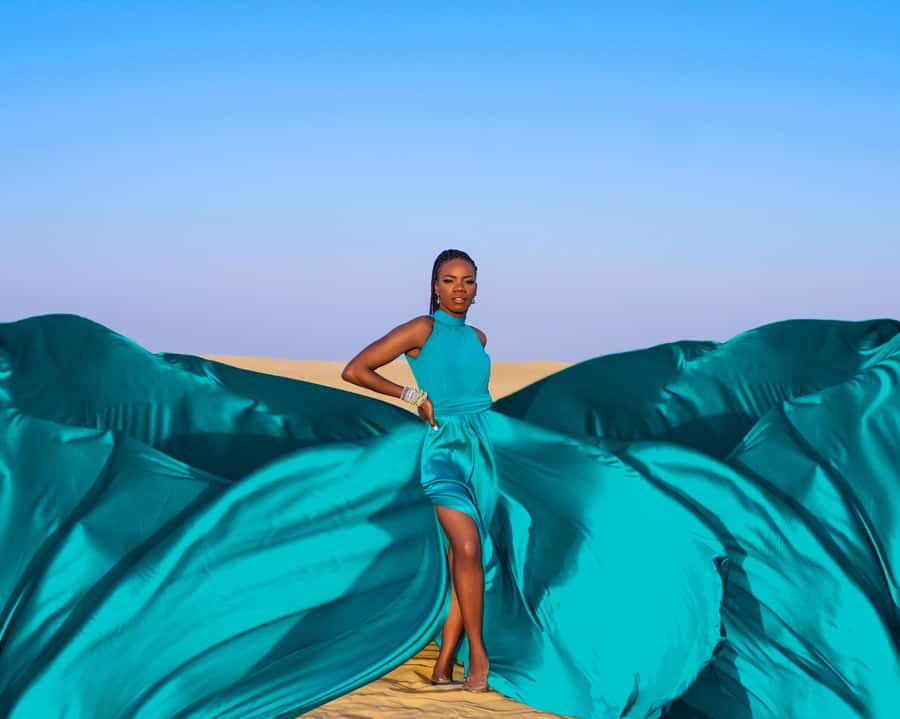 Dubai: Flying Dress Photoshoot Experience - A desert studio built around the flying dress