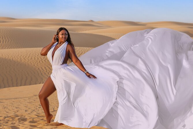 Dubai Flying Dress Private Photoshoot in the Desert - Private pickup keeps the day simple
