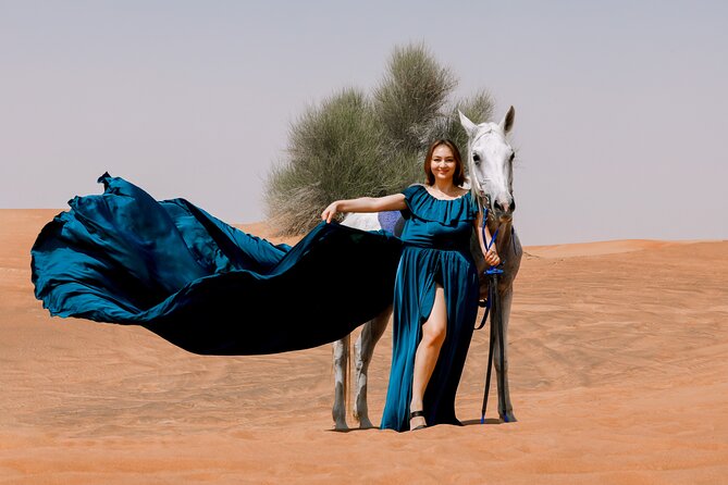 Dubai: Flying Dress with Photography and Exciting Dune Activities - Dune bashing before or after the camera