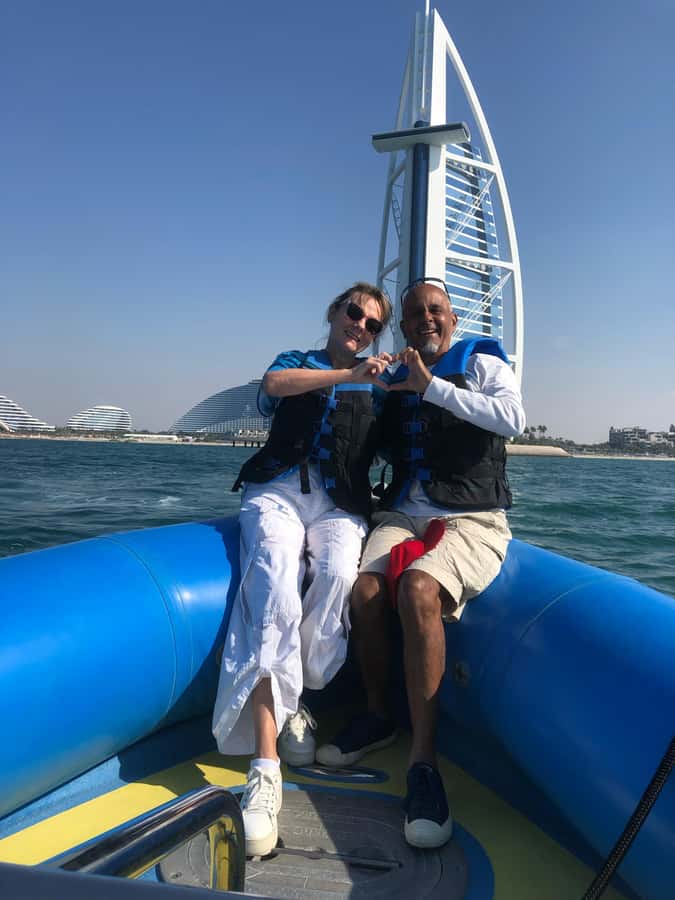 Dubai: Guided Speedboat Tour with City Sights & Ice Cream. - Burj Al Arab: the first big photo stop