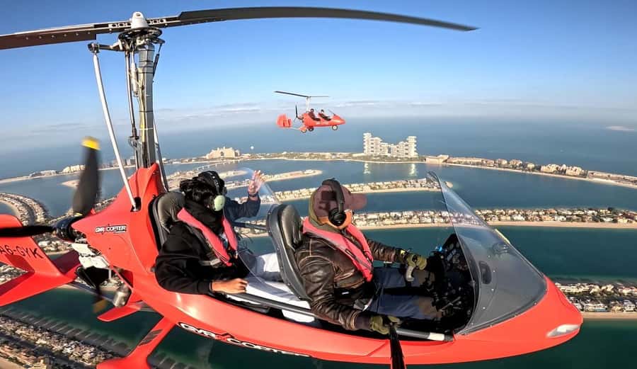 Dubai: Gyrocopter Introductory Flight - Seeing the Palm from 1,500 feet