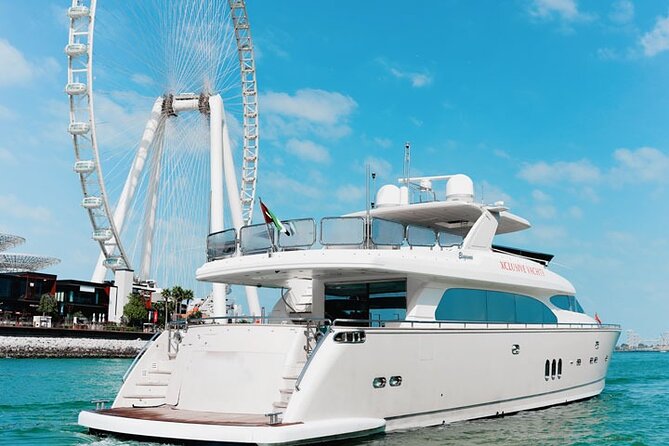 Dubai Harbour Luxury Yacht Tour with BBQ & Drinks - Bluewaters and the Ferris wheel