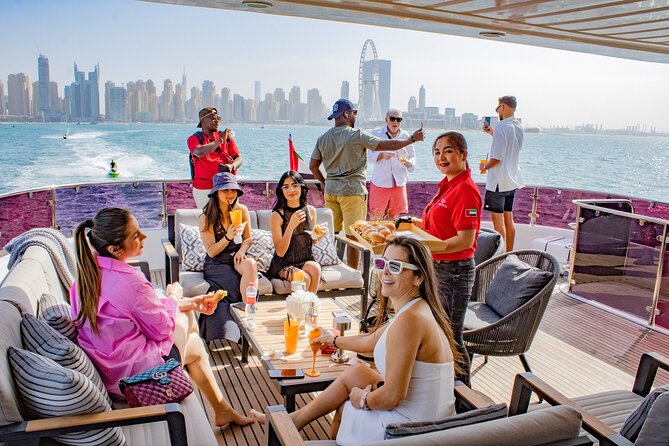 Dubai Harbour Super Yacht Experience with gourmet & Drinks - Sailing from Dubai Harbour
