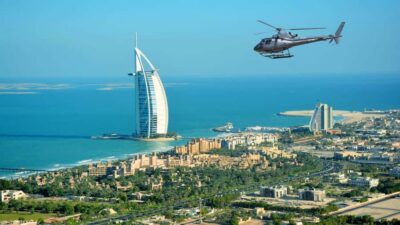 Helicopter Ride, Old Town Walking Tour, Abra & Snacks