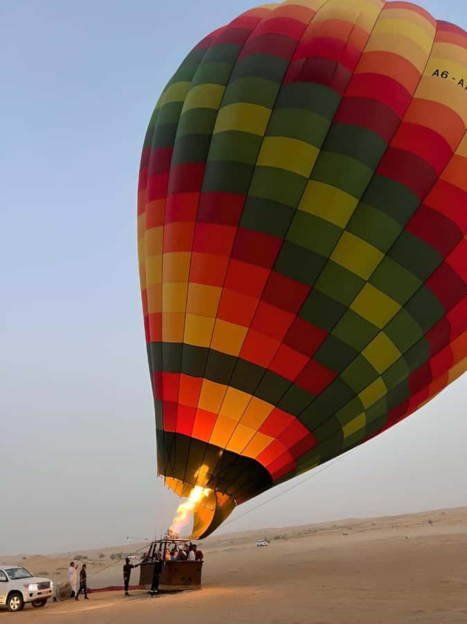 Dubai: Hot Air Balloon, Camel Ride, Desert Safari & More - Sunrise over the Dubai Desert