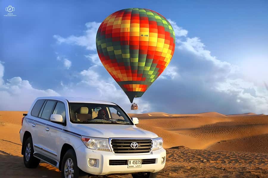 Dubai: Hot Air Balloon, Camel Ride, Desert Safari & More - Landing, dune driving, and the Margham desert