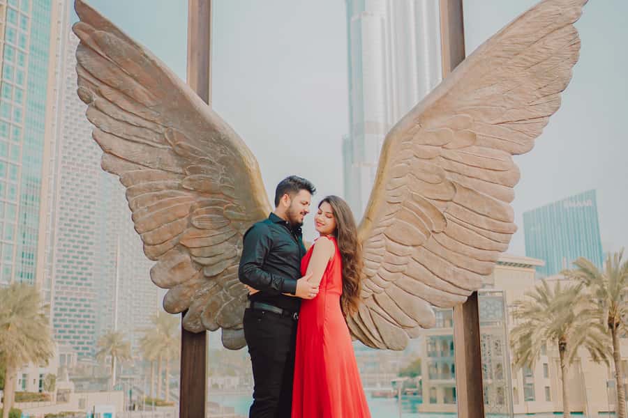 Dubai: Iconic Burj Khalifa Pre-Wedding Photoshoot - Starting at Wings of Mexico