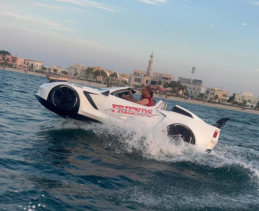 Dubai: Jet Car to Burj Al Arab with Breakfast and Soft drink - Driving a car across the Jumeirah sea