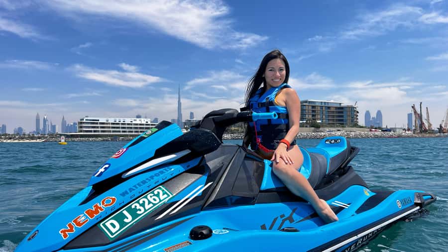 Dubai Jet Ski: Burj Khalifa, Burj Al Arab, Pics & Ice Cream! - Jumeirah Beach brings the speed