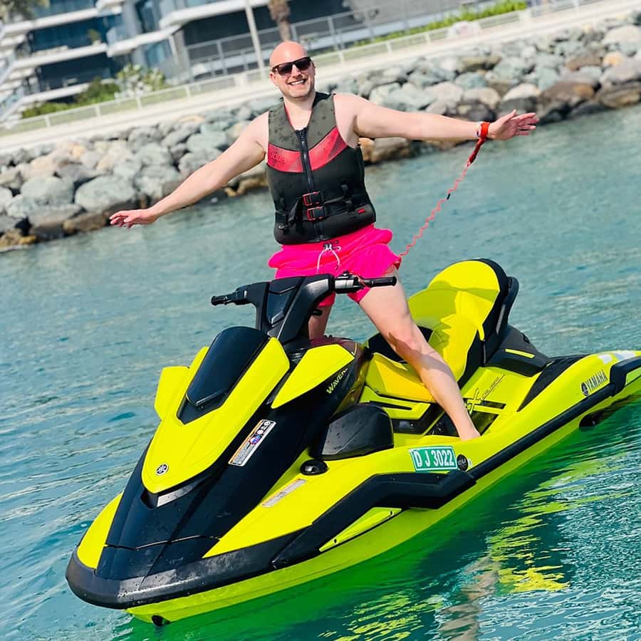Dubai: Jet Ski Ride with Photos and Videos - 1 Hr - Burj Al Arab: the first major landmark