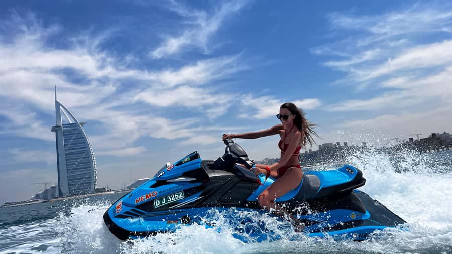 Dubai: Jet Ski to Atlantis with Videos, Photos and Ice Cream - Atlantis The Palm and the Palm Jumeirah view