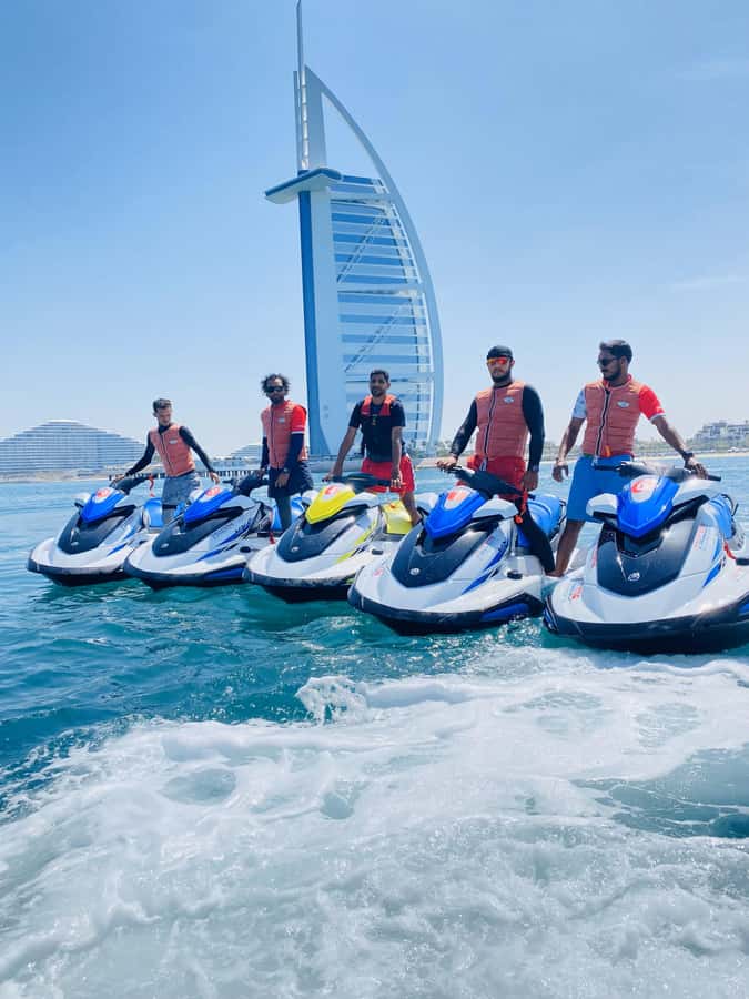 Dubai: Jet Ski Tour to Burj Al Arab and Atlantis - Dubai’s skyline, seen from a jet ski