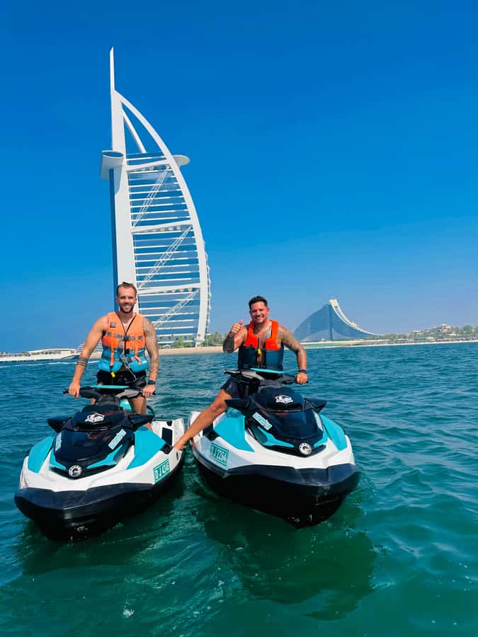 Dubai jet ski: visit the Burj al Arab and Atlantis with photos and videos - Riding out from Umm Suqeim Fishing Harbor