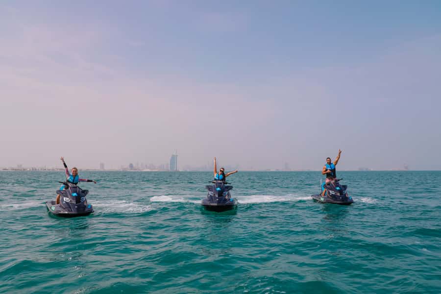 Dubai: Jetski, Burj Khalifa, Burj Al Arab, Juice, & Photos - The Burj Khalifa view from the water