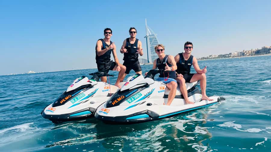 Dubai: Jetski to Burj Arab-Atlantis w Pic, Video & Icecream - A fast, photo-friendly ride beside Dubai’s icons