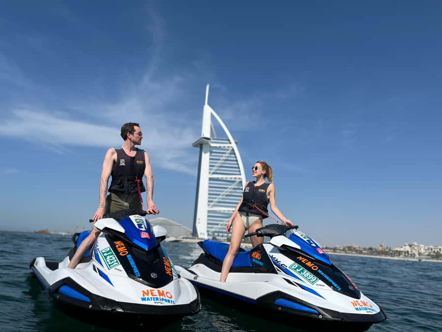 Dubai: Jetski to Burj Arab-Atlantis w Pic, Video & Icecream - Jumeirah Beach Hotel from the water