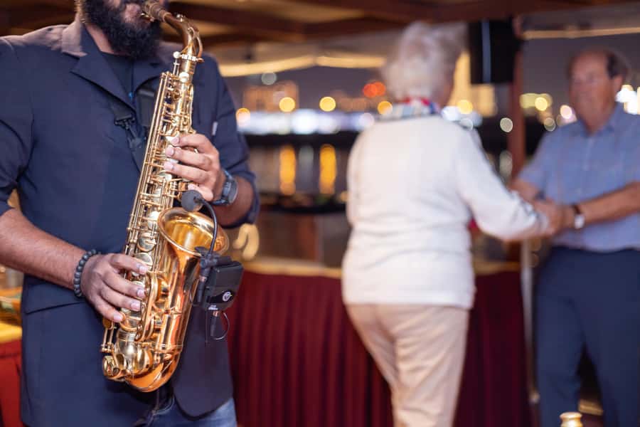 Dubai: Luxury Canal Dinner Cruise with Optional Transfers - Saxophone music keeps the mood easy