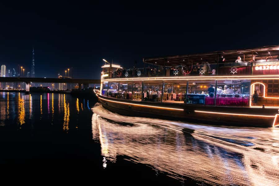 Dubai: Luxury Canal Dinner Cruise with Optional Transfers - The Burj Khalifa looks different from the water