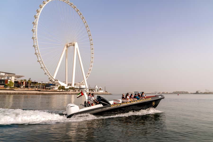 Dubai Marina: 1-Hour Luxury Sightseeing Speedboat Tour - Dubai Marina from a fast, low viewpoint