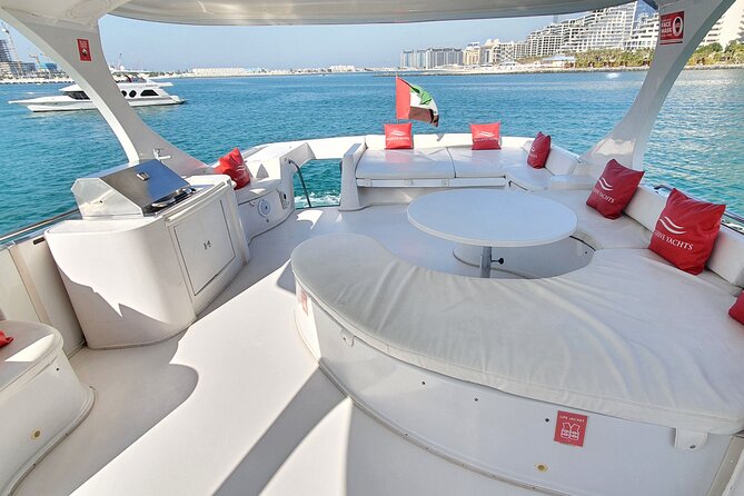 Dubai Marina 1hr Yacht tour with Drinks - Looking toward Ain Dubai on Bluewaters Island