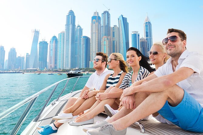 Dubai Marina 2 Hour Sunset Yacht Tour with Alcoholic Drinks - Sunset from a yacht, not a tour bus