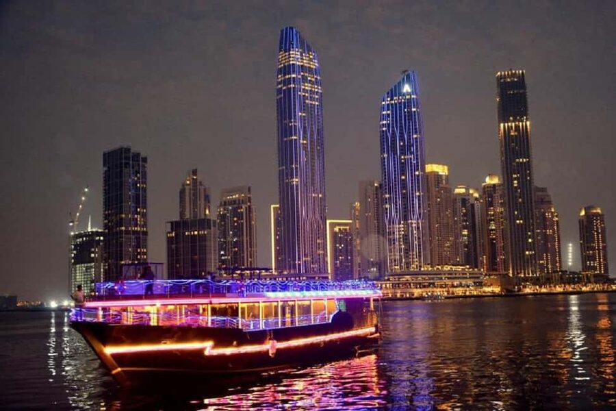 Dubai Marina Dhow Cruise: Dinner Buffet & Live Entertainment - Tanoura, belly dance, and the evening soundtrack