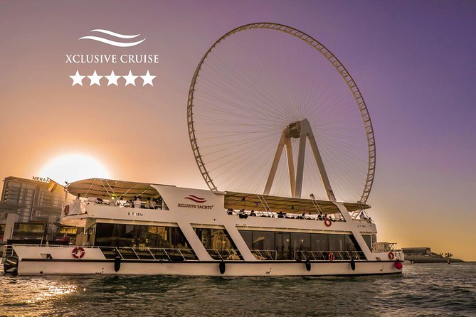 Dubai Marina Dinner Cruise with Live Music & Open Bar - Dubai Marina after sunset