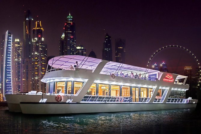 Dubai Marina Dinner Cruise with Live Music & Open Bar - Sailing past JBR and Bluewaters Island