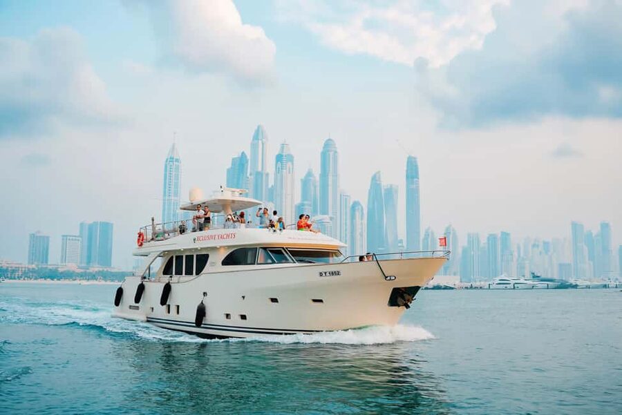 Dubai Marina Yacht Tour: Ain Wheel, JBR & Harbour in 1 Hour - Dubai Marina from the deck