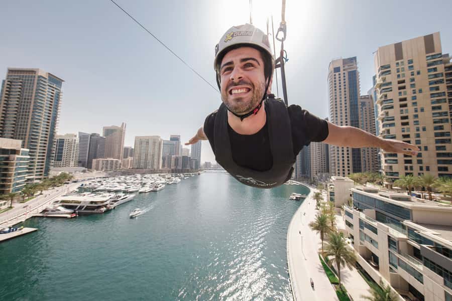 Dubai: Marina Ziplining with Photos, Video and Meal - Check-In at Dubai Marina Mall