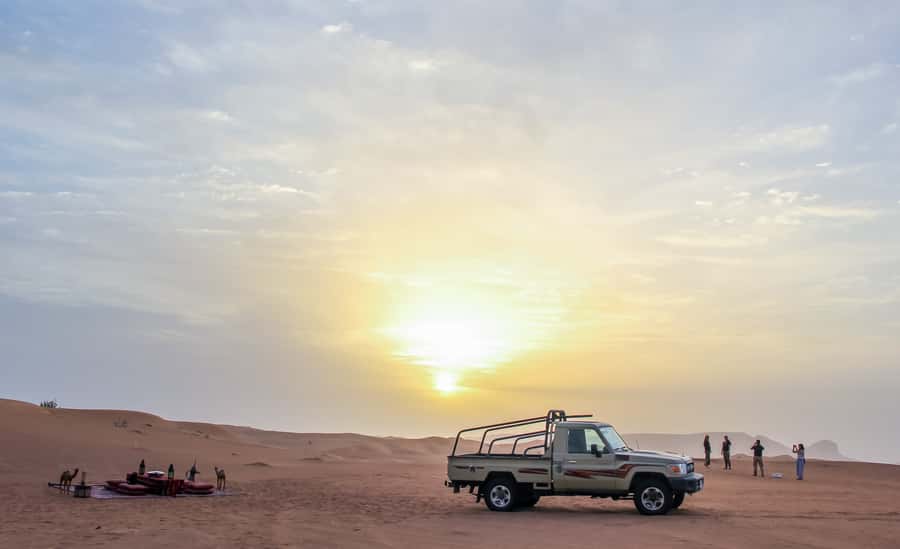 Dubai: Morning Desert Safari with Camel Ride & Sandboarding - Key points at a glance