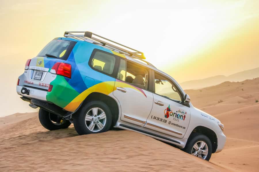 Dubai: Morning Desert Safari with Camel Ride & Sandboarding - Photo stops where the desert does the work