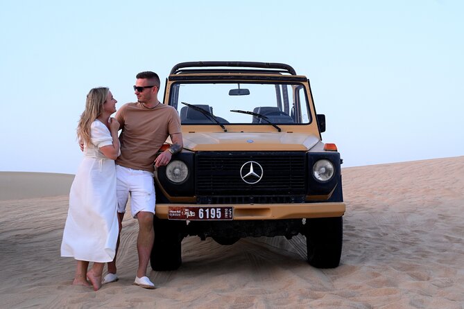 Dubai: Morning Safari by Vintage G Class & Al Marmoom Experience - Arriving at the Bedouin village