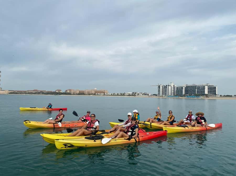 Dubai: Palm Jumeirah Guided Kayaking Tour - Paddling west beside Palm Jumeirah