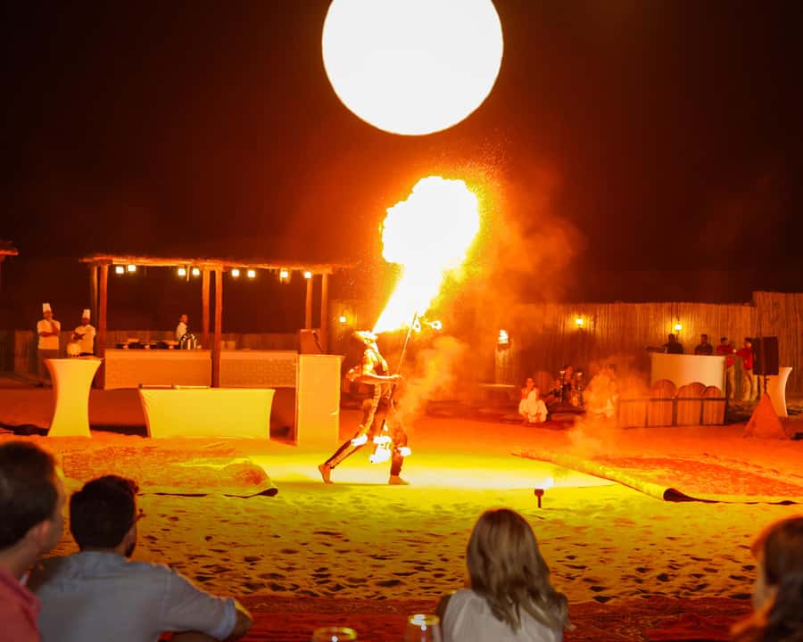 Dubai: Premium Desert Safari, Camel Ride, BBQ & Sandboarding - A premium camp with traditional touches