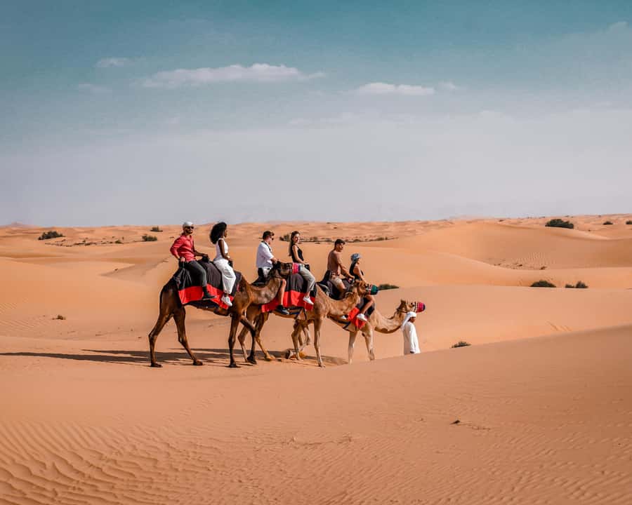 Dubai: Premium Desert Safari, Camel Ride, BBQ & Sandboarding - Belly dance, Tanoura, and fire performances