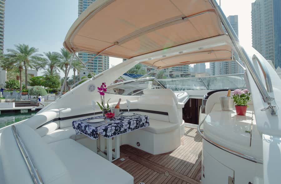Dubai: Private Boat Cruise from Dubai Marina up to 12 people - Crew service and onboard comfort